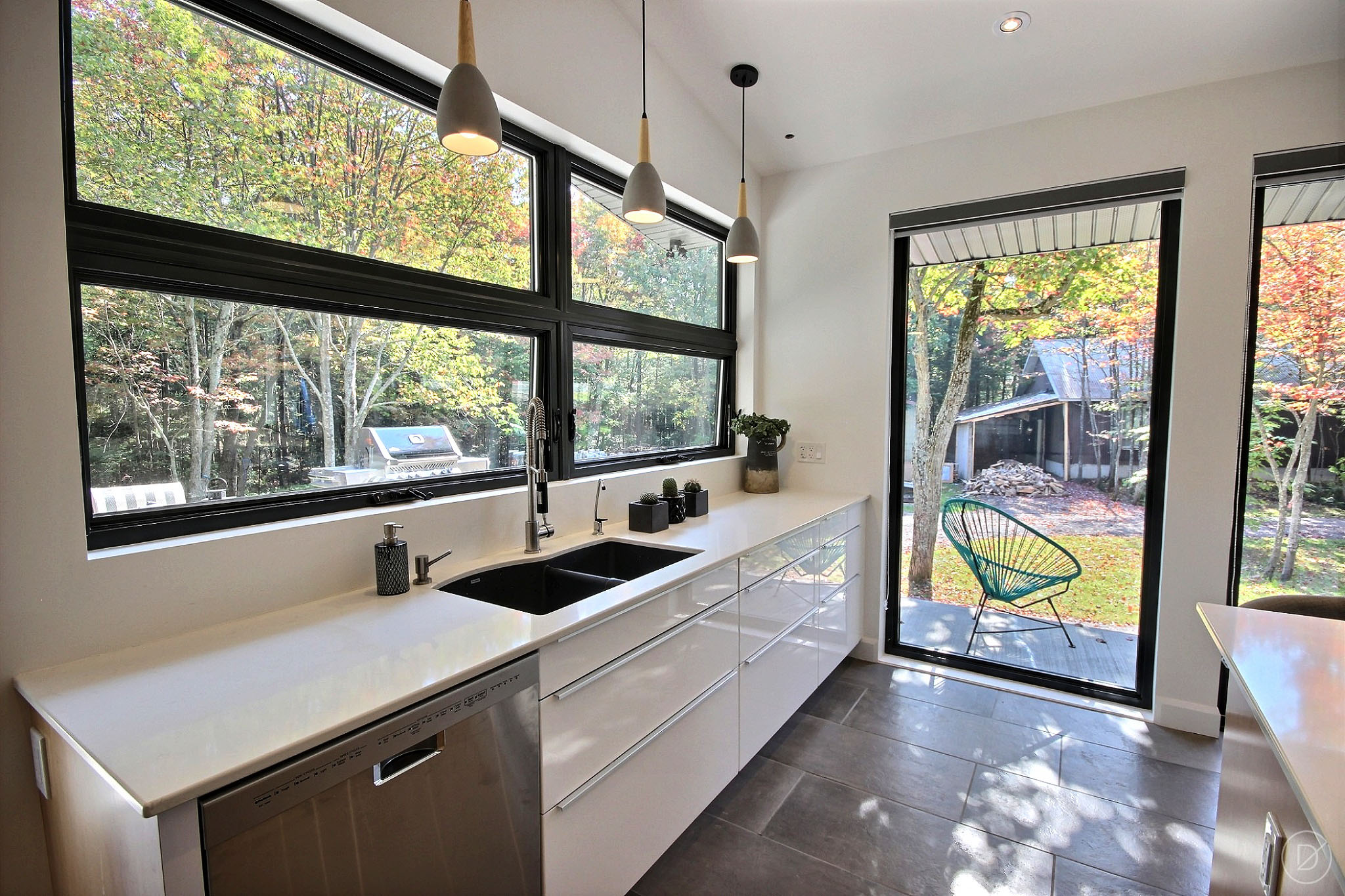 Design cuisine bois et blanche
